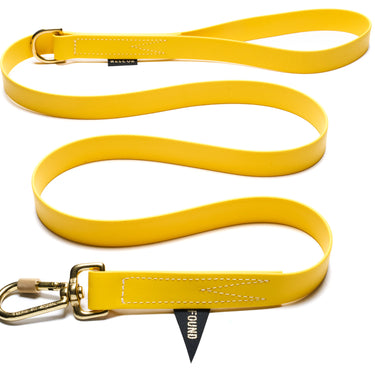 Water Resistant Standard 5ft Leash, Yellow | Found My Animal