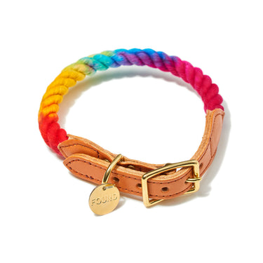 Prismatic Ombre Cotton Rope Cat & Dog Collar