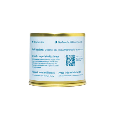 Sea Salt & Neroli Coconut-Soy Scented Candle (Pet-Safe)