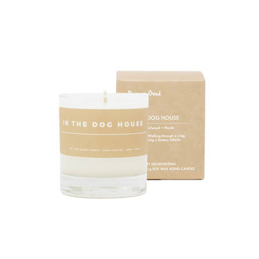 In The Dog House: Sandalwood + Hinoki, Soy Wax Blend Candle