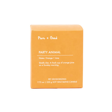 Party Animal: Sweet Orange + Lime, Soy Wax Blend Candle