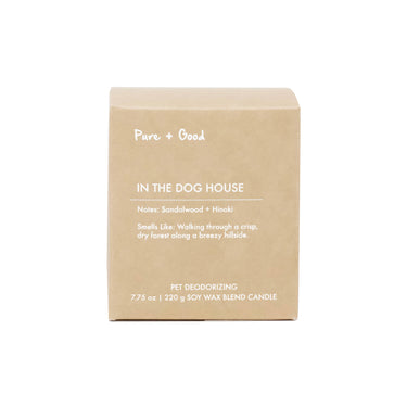 In The Dog House: Sandalwood + Hinoki, Soy Wax Blend Candle