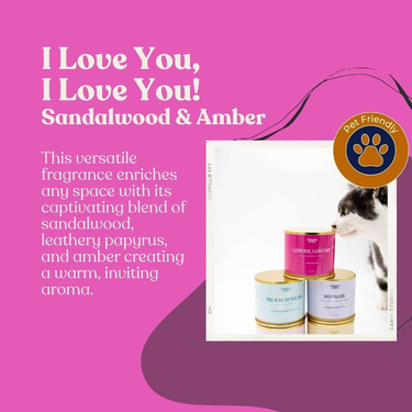 Sandalwood & Amber Coconut-Soy Scented Candle (Pet-Safe)